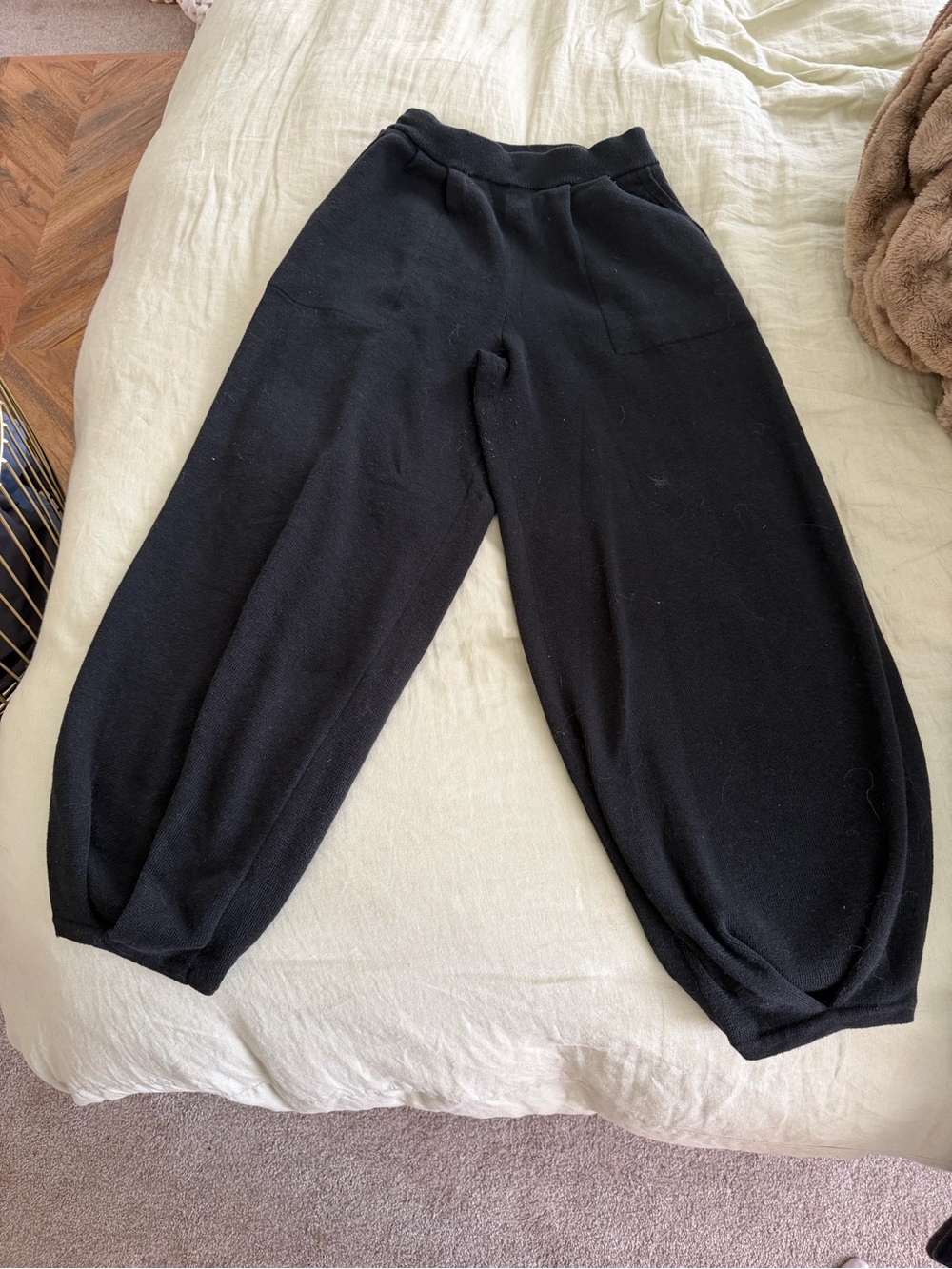 Free People Black Relaxed Track Joggers - Picture 2 of 4